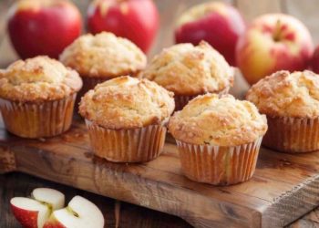 Muffins aux pommes et aux noix