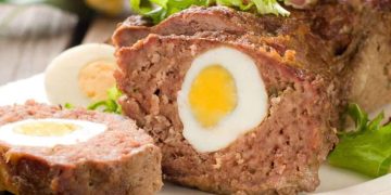 pain de viande aux œufs durs