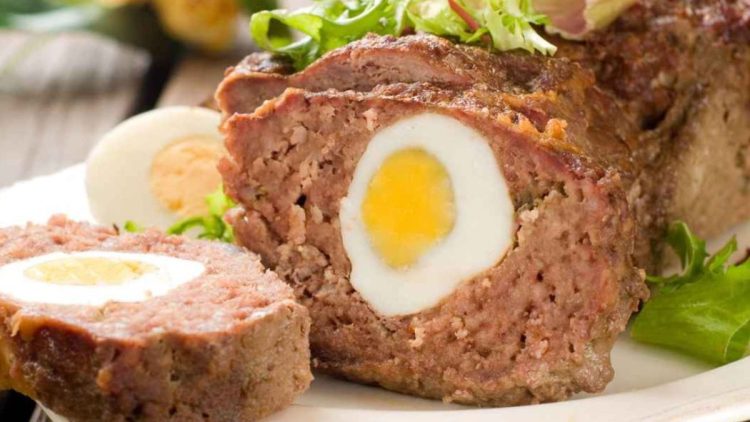 pain de viande aux œufs durs