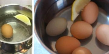 ajouter du jus de citron à l’eau de cuisson des œufs durs