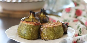 courgettes rondes farcies au thon