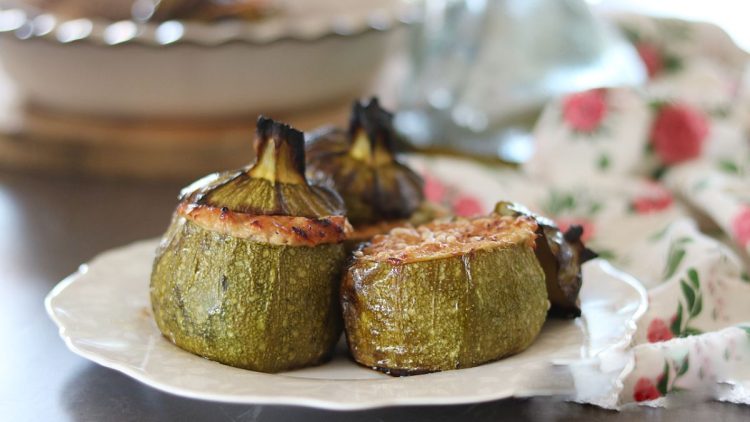 courgettes rondes farcies au thon