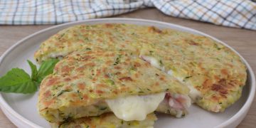 focaccia de courgettes à la poêle