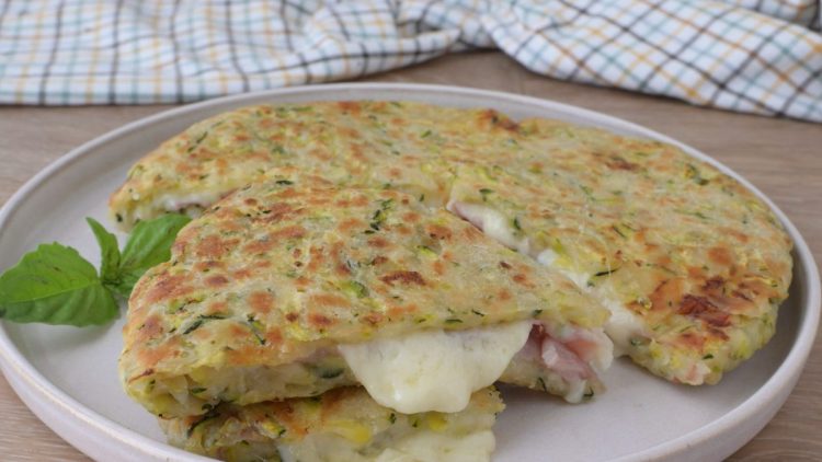 focaccia de courgettes à la poêle