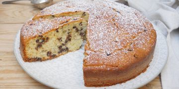 gâteau à la ricotta et aux pépites de chocolat