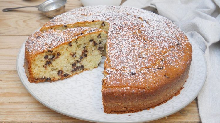 gâteau à la ricotta et aux pépites de chocolat