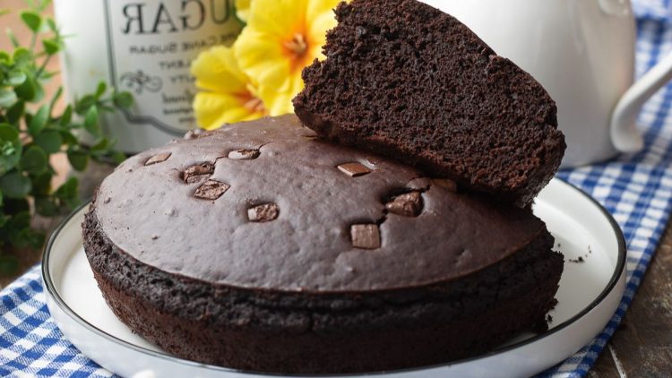 gâteau au chocolat sans œufs, sans beurre et sans huile