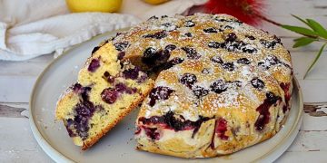 gâteau aux myrtilles