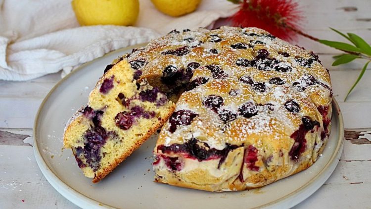 gâteau aux myrtilles