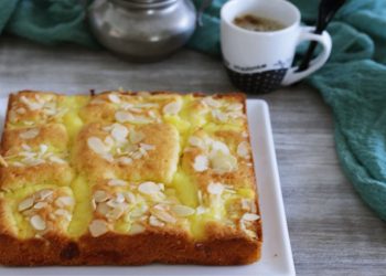 gâteau moelleux aux pommes et à la crème pâtissière