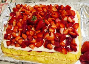 génoise au mascarpone et à la fraise 