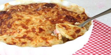 gratin de pommes de terre au jambon