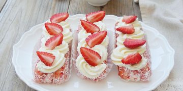 mini tiramisu aux fraises