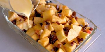 moelleux aux pommes et aux raisins secs 