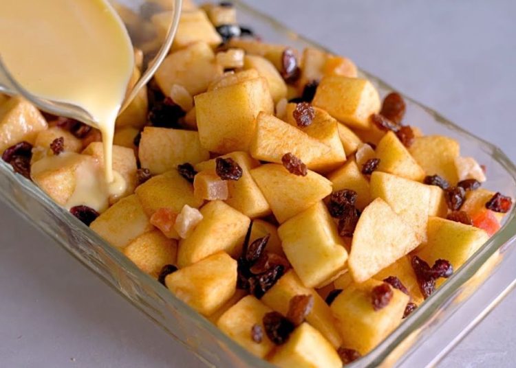 moelleux aux pommes et aux raisins secs 