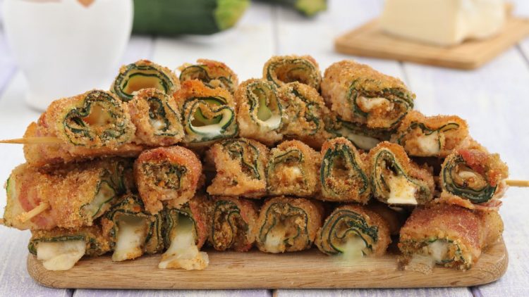 roulés de courgettes au bacon