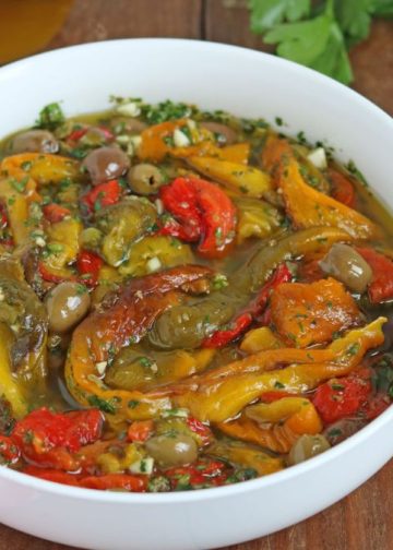 salade de poivrons aux olives