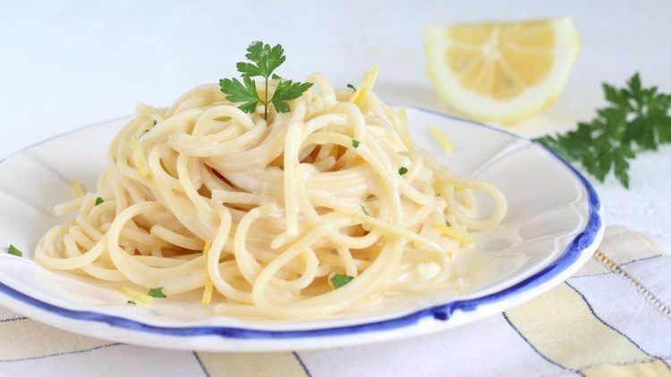 spaghettis au citron crémeux