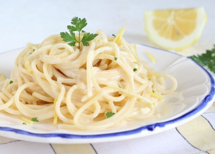 spaghettis au citron crémeux