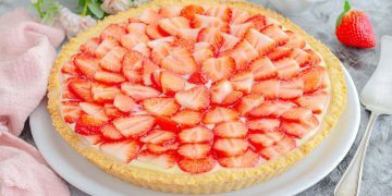 tarte aux fraises avec crème pâtissière