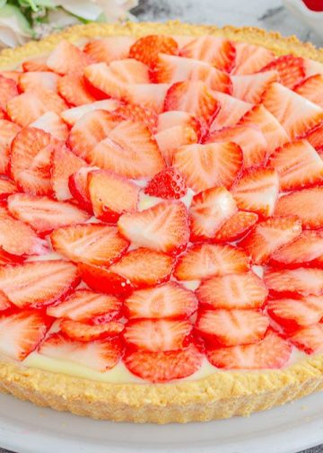 tarte aux fraises avec crème pâtissière