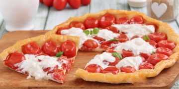 tarte aux tomates cerises et burrata
