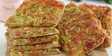 tarte fine aux courgettes et jambon