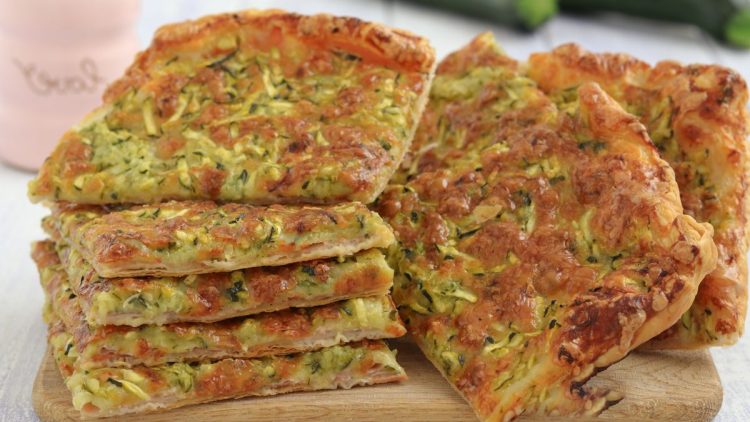 tarte fine aux courgettes et jambon