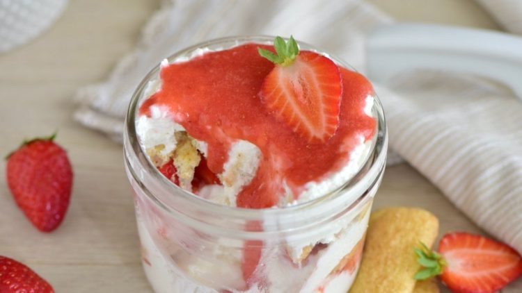 tiramisu aux fraises en verrines