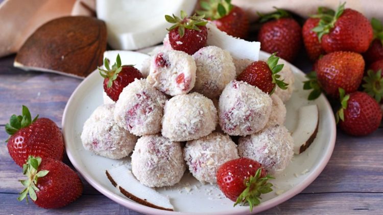 truffes aux fraises