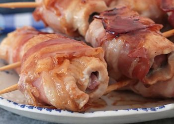 brochettes de longe de porc à la sauge et pancetta 
