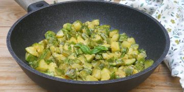 courgettes sautées à l’ail et au basilic