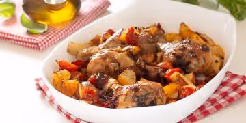 poulet à la friteuse à air avec tomates cerises 