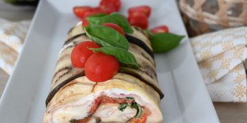 roulé d’aubergines au fromage frais 