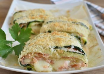 roulé de courgettes au saumon