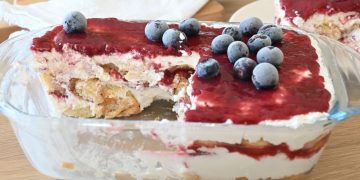 tiramisu light au yaourt et fruits rouges