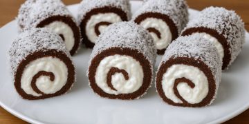 mini roulés chocolat-coco