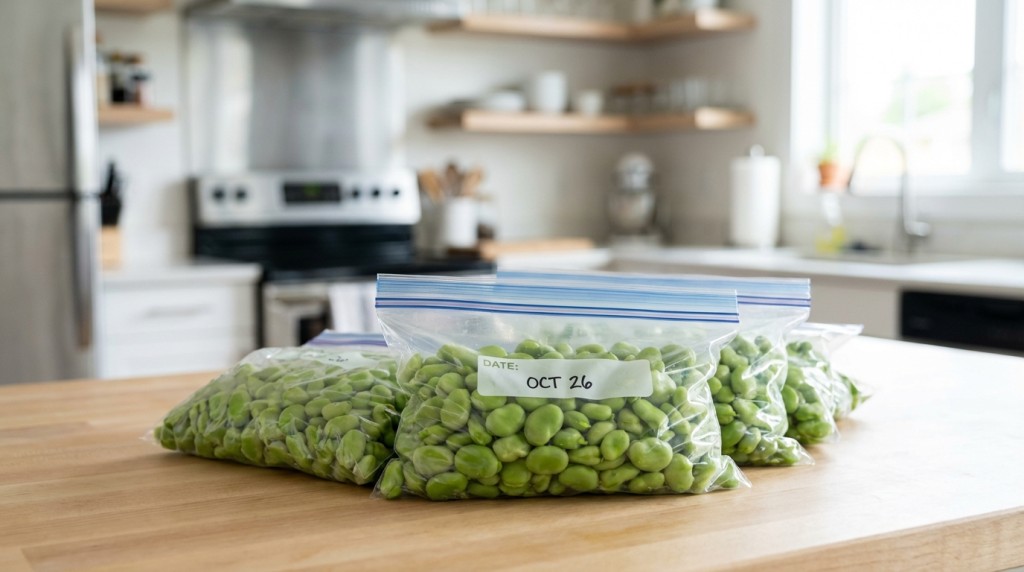 comment congeler des fèves fraîches