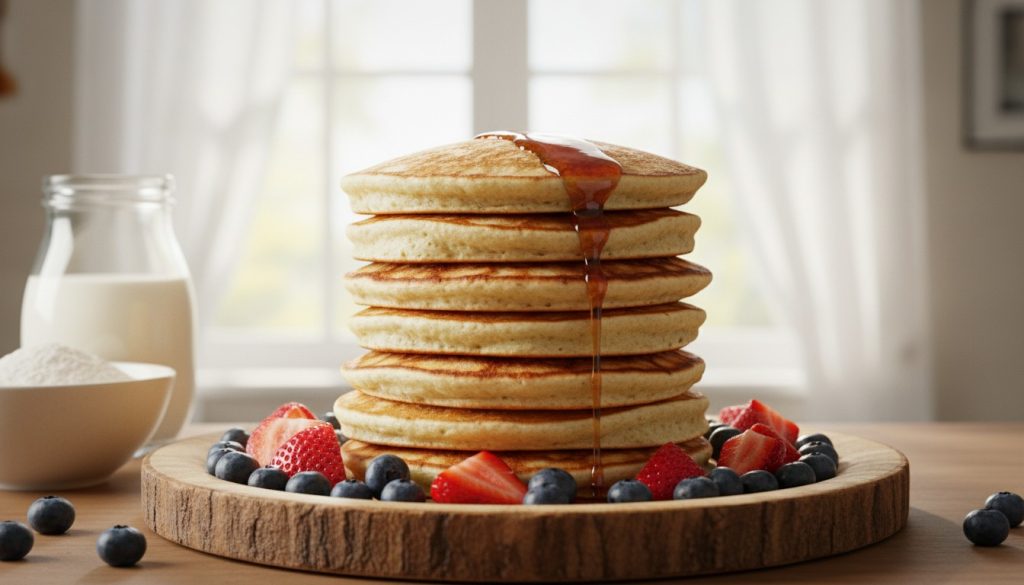 découvrez une recette de pancakes healthy, sans œufs ni lait, idéale pour un petit-déjeuner gourmand et léger adapté aux régimes végétaliens et intolérants au lactose.