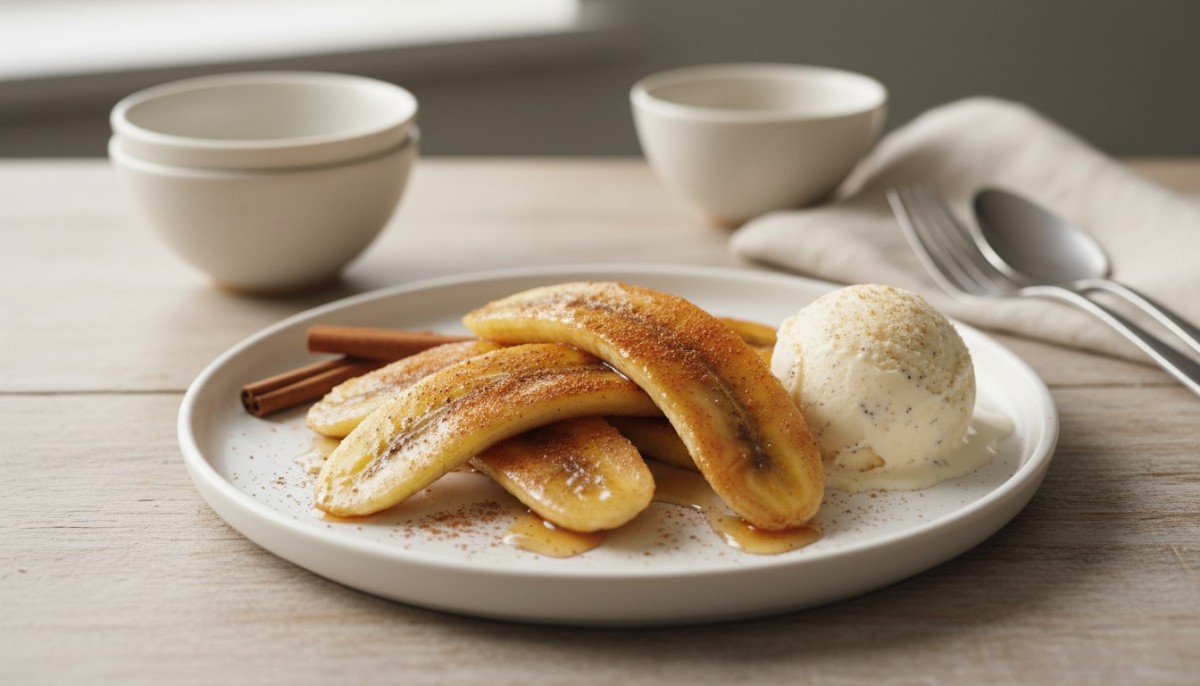 découvrez une recette facile et savoureuse de bananes à la cannelle poêlées, parfaite pour un dessert rapide et gourmand.