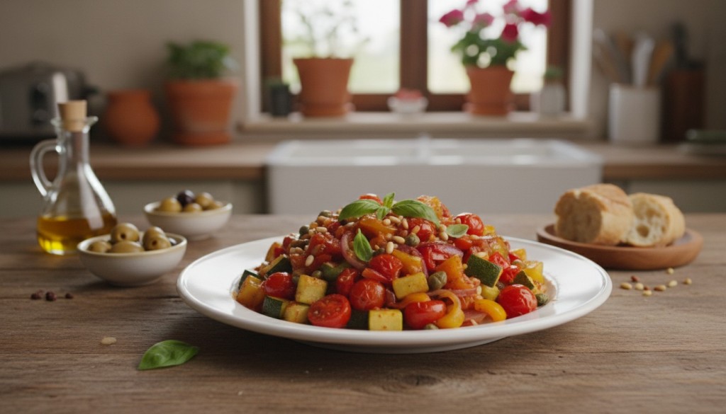 découvrez notre recette rapide et facile de caponata de courgettes, un plat italien savoureux parfait pour un déjeuner ou un dîner simple et gourmand.