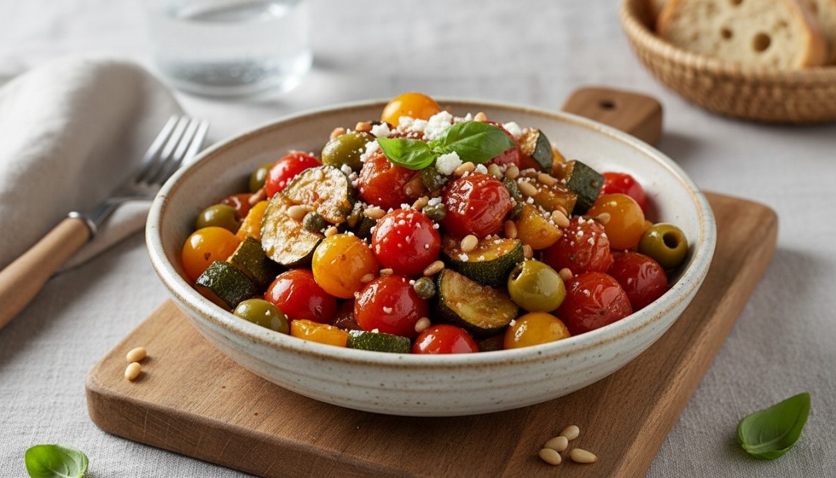 découvrez notre recette rapide et facile de caponata de courgettes, un classique italien savoureux parfait pour un repas léger et plein de saveurs.