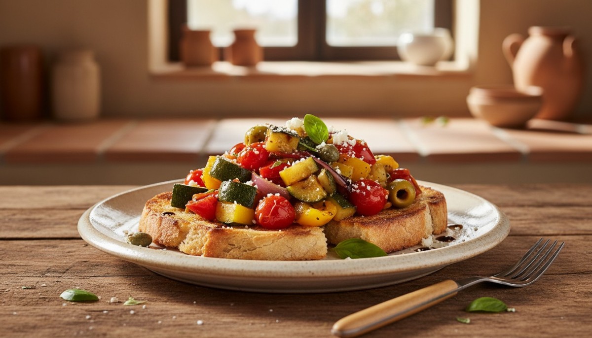 découvrez la recette rapide et facile de la caponata de courgettes, un délicieux plat italien plein de saveurs méditerranéennes, parfait pour vos repas rapides.