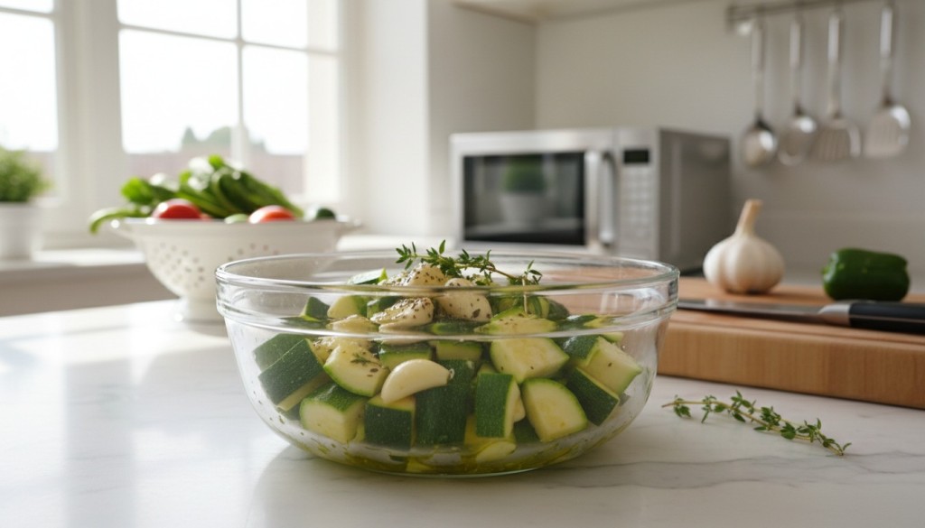 découvrez comment cuire rapidement des courgettes au micro-ondes en seulement 10 minutes, pour un plat rapide et savoureux.