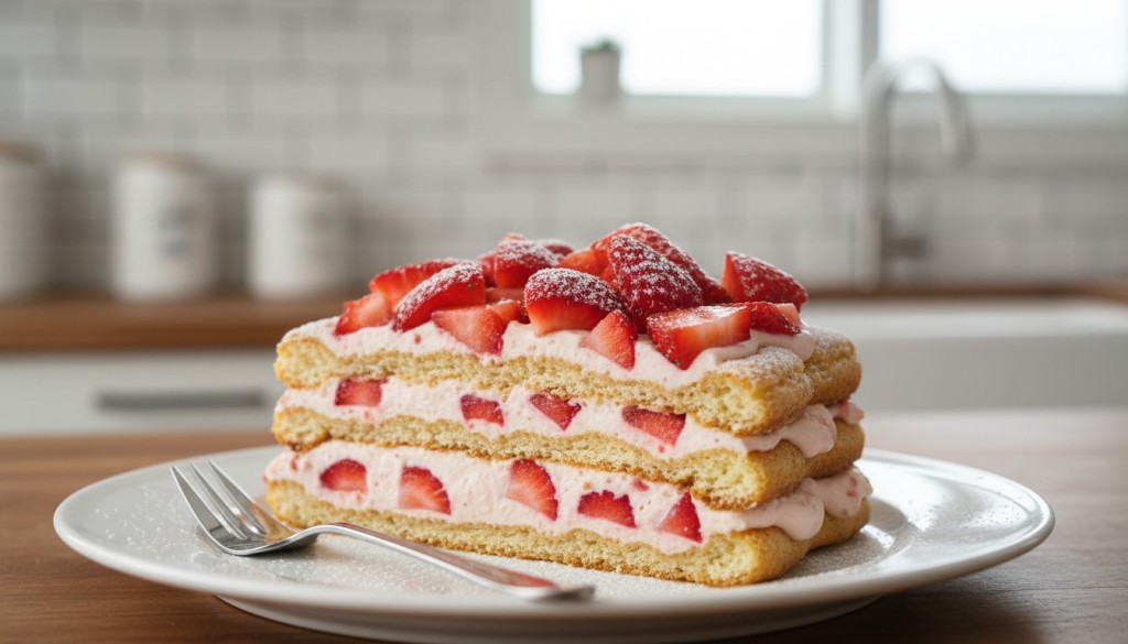 découvrez une recette italienne facile de dessert aux boudoirs et aux fraises, parfaite pour une douceur fruitée et légère à partager en famille ou entre amis.