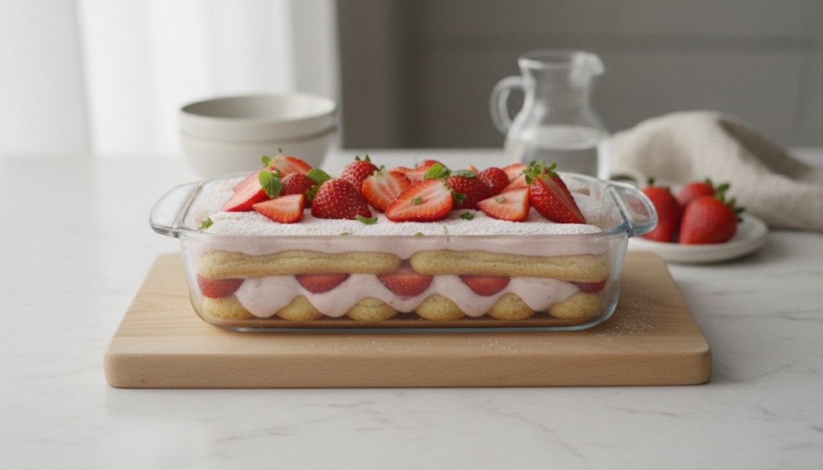découvrez une recette italienne facile de dessert aux boudoirs et aux fraises, parfaite pour une douceur légère et fruitée à savourer en toute simplicité.