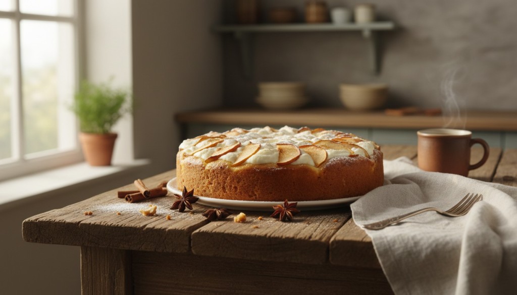 découvrez notre recette facile et gourmande de gâteau aux pommes, poires et mascarpone, idéale pour un petit-déjeuner sain et délicieux.