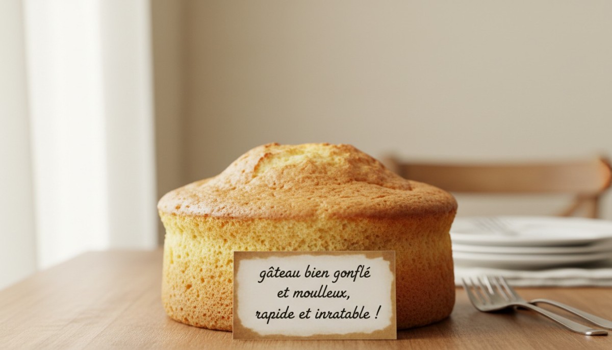 découvrez une recette rapide et inratable pour un gâteau bien gonflé et moelleux, parfait pour toutes vos envies sucrées.