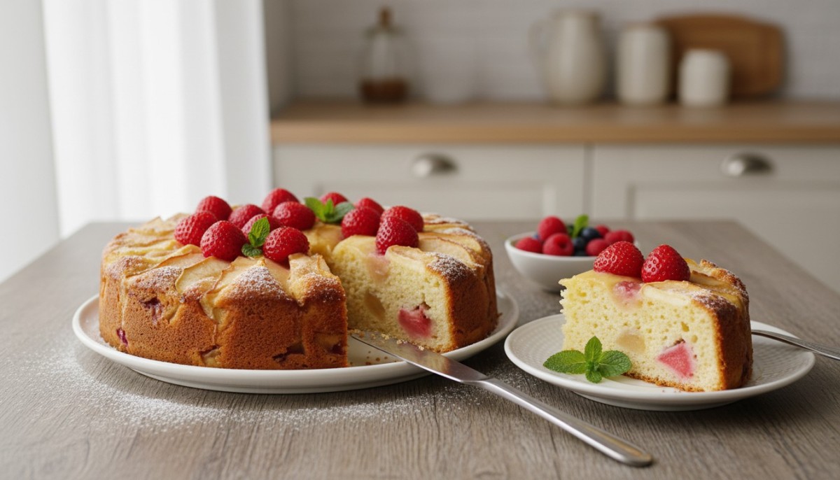 découvrez une recette rapide et délicieuse de gâteau léger aux pommes et fraises, parfait pour un dessert fruité et savoureux à partager en toute occasion.