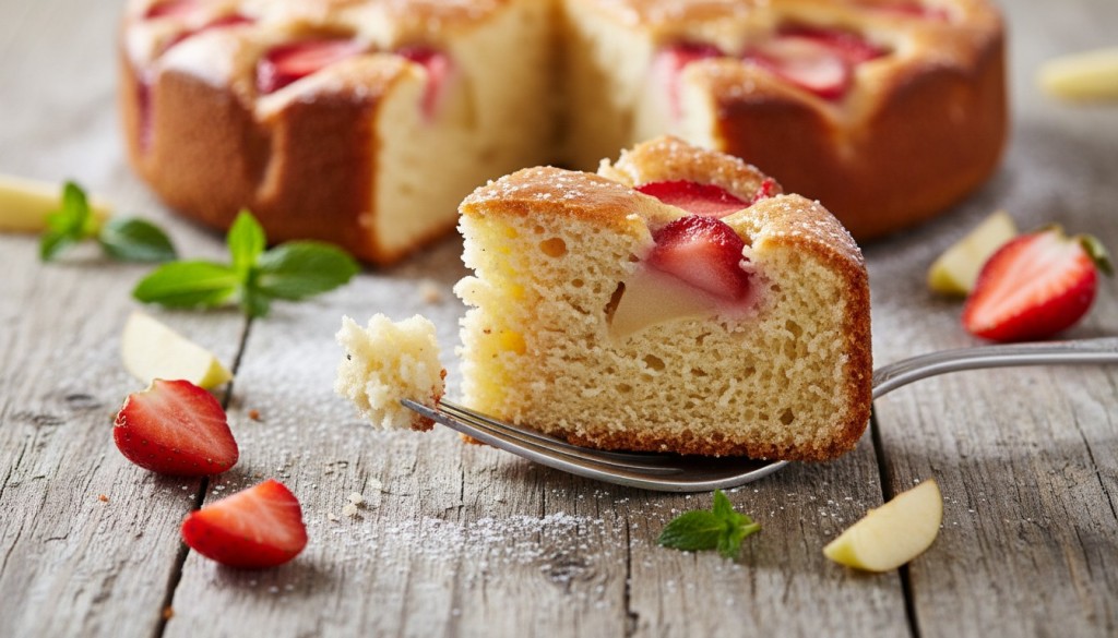 découvrez notre recette rapide et délicieuse de gâteau léger aux pommes et fraises, parfait pour une pause gourmande saine et savoureuse.